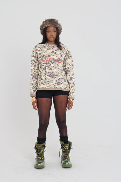Military camo long sleeve tee