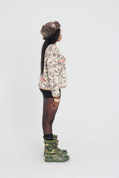 Military camo long sleeve tee