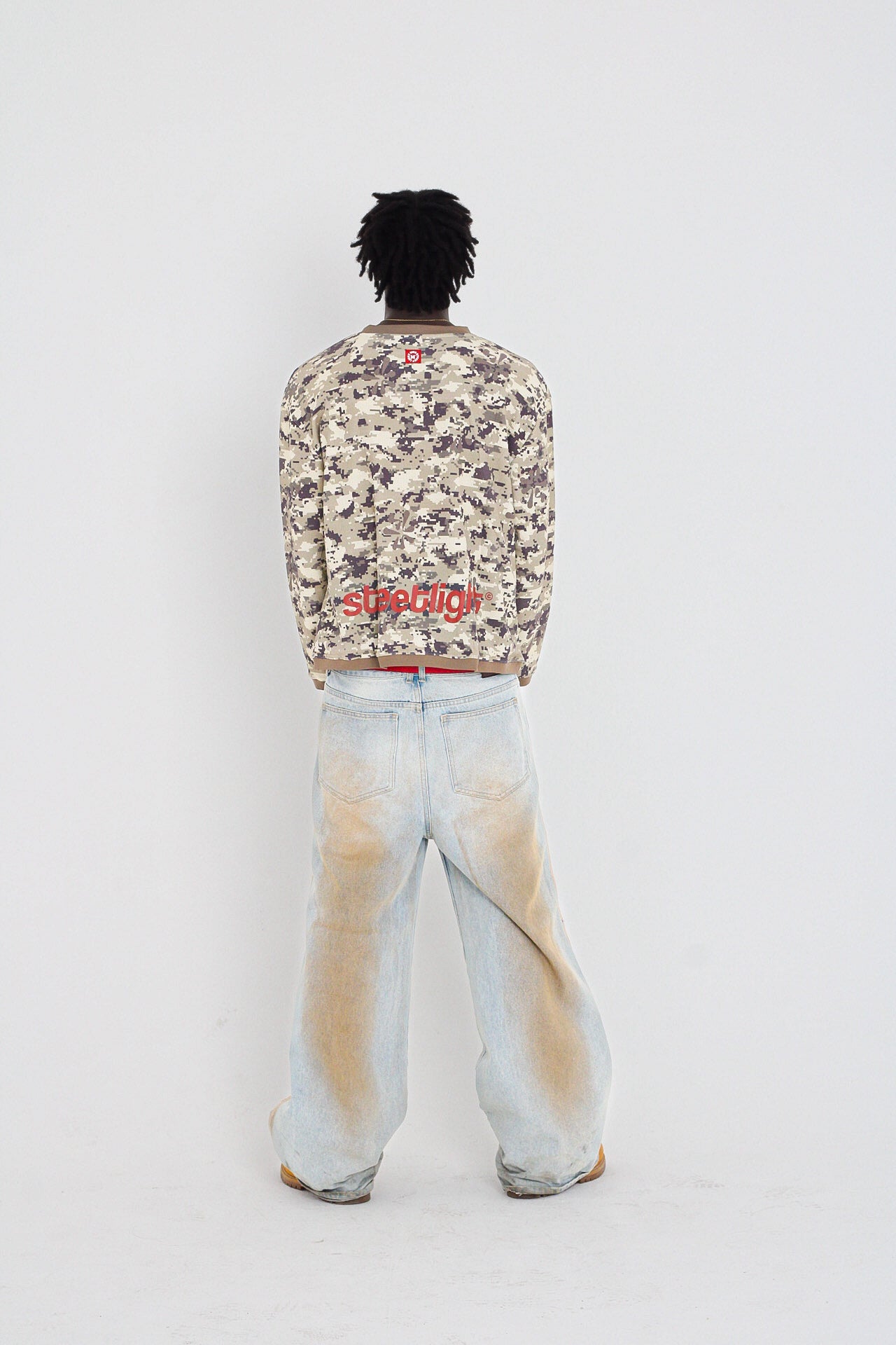 Military camo long sleeve tee