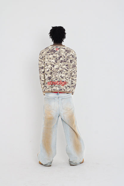 Military camo long sleeve tee